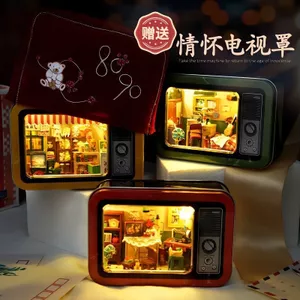 Tự Làm Handmade Cabin Mini Hộp Thiếc Lắp Ráp Phòng Đồ Chơi Trẻ Em Cảm Giác Quà Tặng Sinh Nhật Cho Bạn Gái 0616