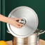 Nắp nồi bằng thép không gỉ cực dày không từ tính Chống bỏng Hộ gia đình Nắp nồi nấu ăn Nắp bình nước tròn Nắp phẳng Nắp thùng lưu vực