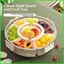 Khay đựng trái cây xoay 6 ngăn YB2 có tay cầm Hộp đựng tròn kín khí cho hộp đựng trái cây & hạt