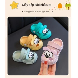 Giày Sục Trẻ Em Mùa Hè Dễ Thương Tai To Đế Mềm Chống Trượt Size 18-35 ✨Luyoo25.vn✨