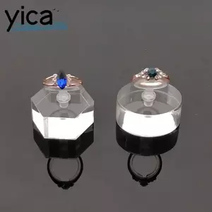 YICA Show Đạo Cụ, Nhẫn Cưới Hình Học Acrylic Nhẫn Hiển Thị Đứng, Hộp Sáng Tạo Bông Tai Trang Sức Đứng Trường Hợp Đạo Cụ Chụp Ảnh