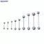 Bluelover 10 Chiếc Thép Không Gỉ Bóng Lưỡi Rốn Núm Vú Barbell Nhẫn Thanh Cơ Thể Xuyên Mới