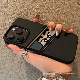 Ốp lưng iPhone 16 13 14 11 15 Pro Max hình Crayon Shin-chan nhìn trộm, chất liệu mềm mờ, tương thích với iPhone 11, 12,