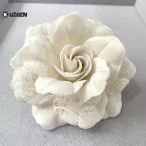 KUZHEN Mới Handmade Vải Camellia Hoa Thổ Cẩm Pin Khăn Bule Corsage Laple Chân Huy Hiệu Trâm Cài Cho Nữ Trang Sức Phụ Kiện HOT