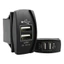 Giao diện USB hai lỗ được sửa đổi trên ô tô Bộ sạc điện thoại di động 12V24V với máy đo quang màu đỏ
