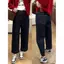 2026 Xuân Hè Phong Cách Mới Quần Jean Thẳng Nữ Plus Size Hình Quả Lê Cơ Thể Eo Cao Ôm Hơn Nhìn Bao Da Thịt Ống Rộng Đến Mắt Cá Chân Quần