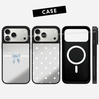 Ốp điện thoại cứng gương chấm bi từ tính cho iPhone 17 Pro Max 17 Air 16 Plus 15 14 13 12 11 Vỏ chống sốc