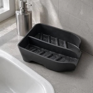 Giá Để Bàn Thoát Nước Ngăn Chia Silicon Giá Xả Dụng Cụ Giá Đỡ Đế Dốc Lưu Trữ Nhà Có Gân Nội Thất