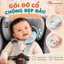 Gối Lưỡi Liềm Cho Bé HomeMate Đỡ Cổ Êm Ái, Gối Định Hình Đầu Cổ Vải Cotton Mềm Mại Cho Trẻ Sơ Sinh