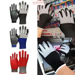 Găng tay cách nhiệt màn hình cảm ứng ITRUMPET, Găng tay cách điện Nitrile Ultrathin Electrician, Dụng cụ chịu được điện áp 400V / 500V Chống đâm dầu Găng tay an toàn làm việc bằng điện