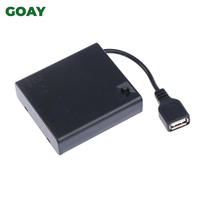 Hộp pin USB GOAY 4 X AA cho đèn LED dải 5V Bộ nguồn Mini USB VN