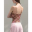 Milyfashion Pure Desire Retro Ngọt Ngào Gợi Cảm Màu Sắc Tương Phản Ren Slim-fit Kẻ Sọc Sling Y2K Cổ Chữ V Gợi Cảm 1IQW