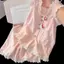 Bé gái (90-160) Bộ đồ ngủ Cotton mùa hè Quần short thông thường + Áo Vest không tay ngọt ngào hoạt hình