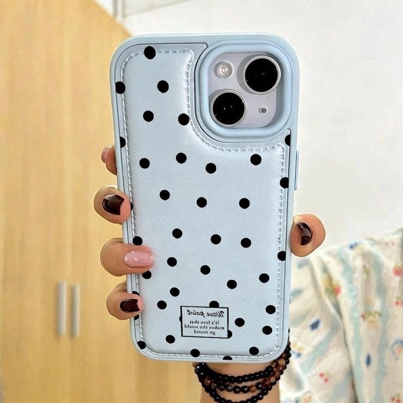 Ốp lưng chấm đen trắng cổ điển phù hợp với iPhone17promax 16/15/14/13/12