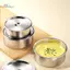 HL Bát trứng hấp bằng thép không gỉ Ramen Cơm Salad trái cây Bát có nắp đậy Cốc súp Hộp đựng thực phẩm Nhà bếp Bộ đồ ăn Đồ dùng LMWU