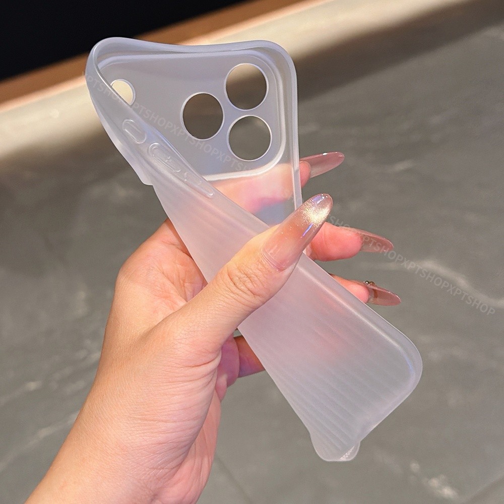 Ốp Điện Thoại Mềm Mờ Sọc Dọc Cho iPhone 17 Pro Max 16 Plus 15 14 13 12 11 Vỏ Bảo Vệ Chống Sốc
