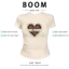 BOOM Áo Baby Tee Nữ Cotton Ôm Body-Áo Thun Ngắn Tay Y2K In Hình PhongCách Mùa Hè, Cổ Tròn Hàng Đầucách hàn quốc phong500