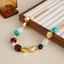 Vòng cổ đính cườm bằng nhựa PYCOU, Trang sức xương đòn đính cườm hình dạng không đều phong cách, Vòng cổ nhựa đầy màu sắc nhiều màu sắc phong cách dành cho nữ