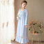 Váy Ngủ Nữ Retro Vintage Trắng Váy Ngủ Nữ Rời Váy Ngủ Thường Ngày