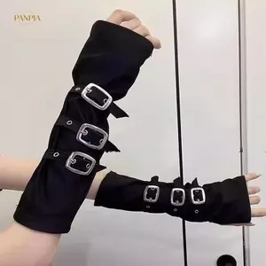 PNPIA- Y2K Cá Tính Bule Punk Phong Cách Nữ Ngón Găng Tay Luo Hip Hop Phong Cách Biểu Diễn Sân Khấu Tay Nhảy Đường Phố