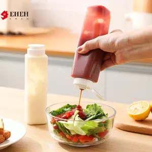 200 / 300ml Chai ép gia vị Chai mù tạt sốt cà chua trong suốt Hộp đựng nước sốt mật ong Mayonnaise VN