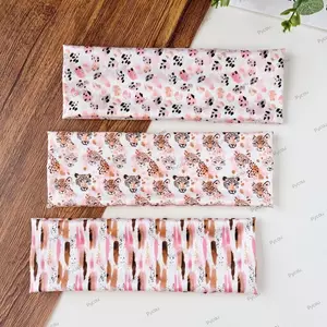 Băng đô in họa tiết da báo PYCOU, Băng đô thể thao có độ đàn hồi cao vành rộng, Băng đô tập Yoga thoáng khí thấm mồ hôi Thể thao