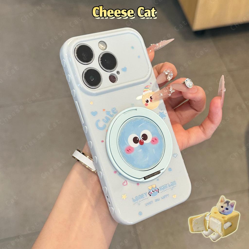 Ốp điện thoại hình bánh rán màu kẹo ngọt cho iPhone 11 12 13 14 15 Plus 16 17 Pro Max 17 Air có chân đế