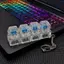 # HB # Rgb Lighting Móc khóa đàn áp sáng tạo Giảm căng thẳng Hiện vật Bàn phím Switch Test Illuminated Transparent Keycaps.