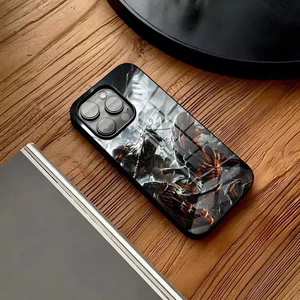 Ốp Điện Thoại BK-1 Predator Cho IPhone 16 15 14 Pro 11 13 12 Mini 6 8 7 Plus Kính Thiết Kế Sang Trọng Cove