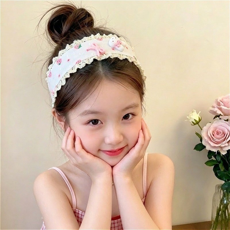 Băng Đô Miếng Dán Tóc Velcro Magic Dán Hoa Dễ Thương Thời Trang Hàn Quốc - Phụ Kiện Tóc