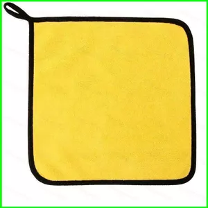 YB2 6 Chiếc Khăn Lau Microfiber Hai Mặt Siêu Thấm Hút Mềm Lint Free Vải Có Vòng Treo