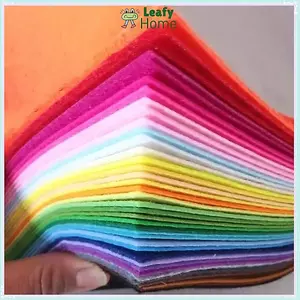 LEAFYHOME 40 Tấm Vải nỉ, Thủ công mỹ nghệ Vải không dệt đầy màu sắc, Quảng trường bền chất lượng cao 1mm Dày Handmade Fabrib May Thủ công DIY Craft