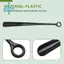 18.5 inch Nhựa Tay Cầm Cực Dài Giày Sừng Giày Linh Hoạt Dễ Dàng Chắc Chắn Trượt Hỗ Trợ, 1x Đen