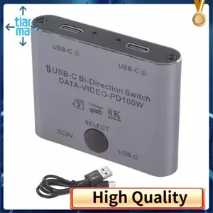 Bi Định Hướng USB C Switch Splitter 8K USB C Switch KVM 8K 60Hz 4K 144Hz Video Cho Nhiều Nguồn Không Có Dây USB C