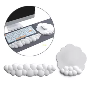 Btsg PU Dễ Thương Cloud Hỗ Trợ Cổ Tay Miếng Lót Cho Bàn Phím Chuột PainRelief Palm Rest Kit