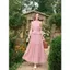 Đầm maxi nữ CARDINA chất liệu thô thêu sát nách cỏ tròn eo chun peplum 6VXM01