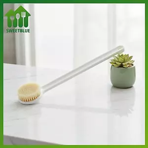 SWEET 2 Trong 1 Tắm Ba Bàn Chải Tay Cầm Dài Lông Mềm Tẩy Tế Bào Chết Loofah Cho Nam Nữ Tắm Hàng Ngày Vệ Sinh n