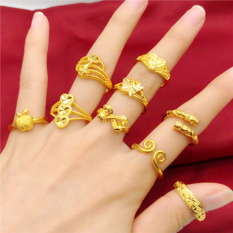 Women's Gold-Plated Ring by inshengjinshiqiyedianpu571