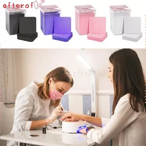 AFTEROF 200 Cái / hộp Miếng đệm bông làm sạch móng tay nghệ thuật, Dụng cụ làm sạch Miếng làm sạch keo dán mi không xơ, Khăn lau móng tay nhiều màu chất lượng cao Sử dụng tại Salon
