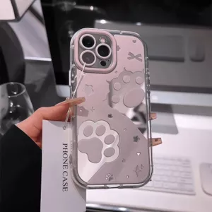 Ốp điện thoại iPhone cá tính cao cấp Powder Cat Claw iPhone17 Puff 1615 / 14promax13 Chống sốc 26.3.22