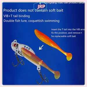 Mồi câu cá VIB kim loại 2 trong 1 JRP Mồi câu cá dài mắt 3D thực tế cho người mới bắt đầu và người chơi câu cá có kinh nghiệm JRP