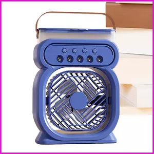 Quạt phun sương di động Cá nhân Mister Máy tính để bàn Quạt bàn 3 tốc độ Máy tạo độ ẩm tuần hoàn không khí có đèn ngủ cho lyuvn