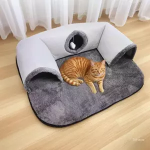 Top Curious Cats Hoạt Động Đường Hầm Polyester Xây Dựng Thu Nhỏ Cấu Trúc Hình Chữ U Chơi Đường Hầm Khuyến khích Tương Tác