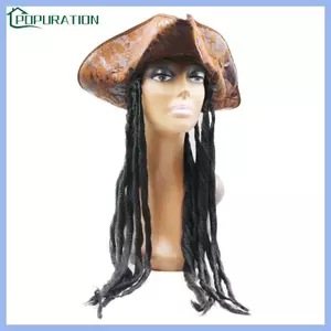 POP Halloween Cướp Biển Đội Trưởng Mũ Dự Tiệc Trang Phục Mũ Bím Tóc Giả Mũ Cosplay Đạo Cụ