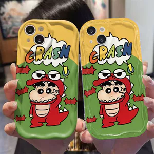 Ốp lưng tương thích cho iPhone 17 Air 16 15 14 13 12 11 Pro X XR XS Max SE 2020 6 7 8 Plus Kem gợn sóng viền cong Họa tiết thiết kế sáng tạo NYKB109