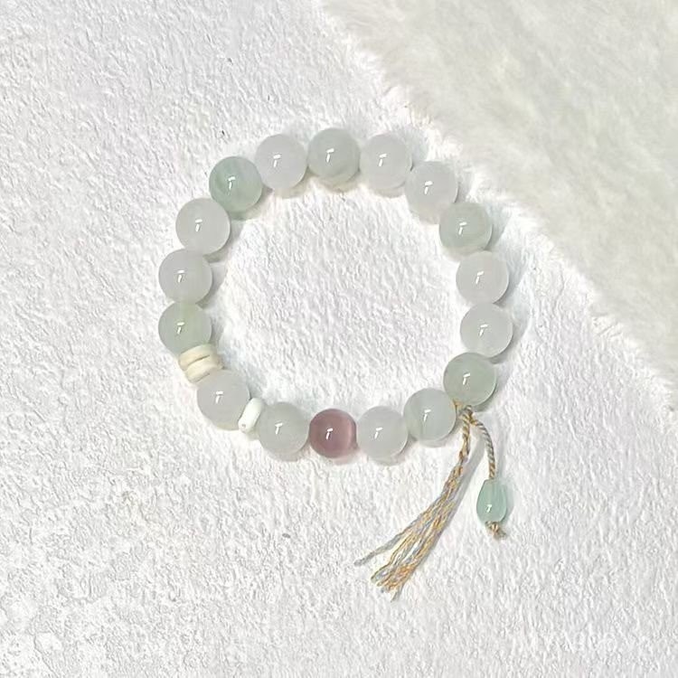 Vòng tay nữ phong cách Trung Quốc cổ điển với đá opal và hạt đá đẹp mắt