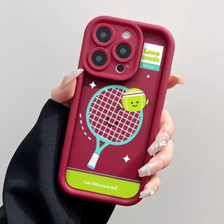 Phim Hoạt Hình Dễ Thương Vợt Tennis Cầu Lông Cặp Đôi Ốp Lưng Điện Thoại Samsung Galaxy A07 A17 A06 A16 A26 A36 A56 5G A03 Core Mềm Chống Sốc TPU