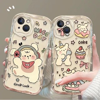 Ốp Lưng Trái Tim Thỏ Chú Chó Con Đáng Yêu Cho Vivo Y58 Y33 Y78 Y75 Y72 Y55 Y52 5G Y53S Y51S Y16 Y02S 4G Y17 Y15 Y12 Y11 2019 Bánh Đáng Yêu Hoạt Hình Cô Gái Vỏ Điện Thoại
