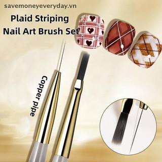 [savemoneyeveryday] 1 / 5 / 6 Cái Nail Art Brush Checker Vẽ móng tay Vẽ tranh Line Brush Nail Art Tool Acrylic Painting Brushes DIY Design Dụng cụ làm móng tay [vn]