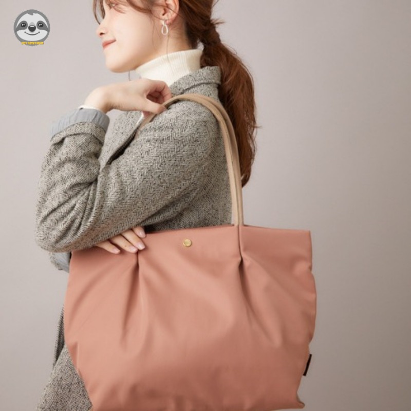 Túi đeo vai khóa kéo phong cách Muji Nhật Bản, sức chứa lớn, nylon chống thấm, nhẹ, phù hợp du lịch